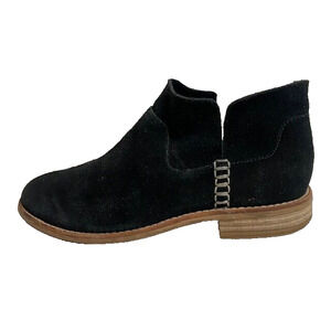 Clarks Edenvale Bella Womens 6.5 Black Suede Shoe Ankle Bootie Boots Shoes